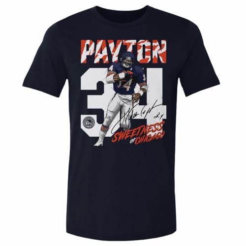 500 LEVEL Walter Payton Shirt (Cotton, Large, True Navy) - Walter Payton Rush W WHT