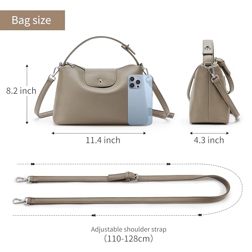 KALIDI Faux Leder Umhängetasche Damen Handtasche Crossbody Bag handbags for Women Handtasche Damen mittelgroß für Schule Büro Arbeit Reisen Ausflug Einkauf – Bild 3