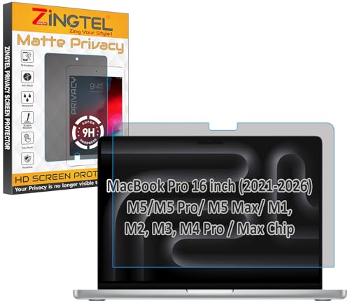 Image of Privacy Matte Anti Spy Screen Guard Compatible With MacBook Pro 16 inch (2021-2026) M5 /M5 Pro / M5 Max / M1, M2, M3, M4 Pro /Max Chip Anti Peep Screen Protector Not a Tempered Glass