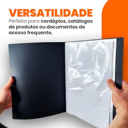 Pasta Catalogo A4 Executive Preta C/30 Plasticos, Dello, 6056.P.0020, Preta