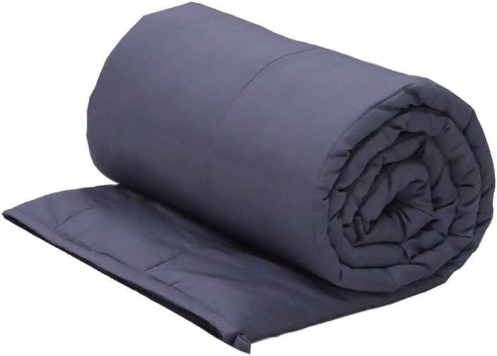 Viki Mini Weighted Blanket for Adults to Kids | 36''x48'' ，3lbs | Grey | Washable Heavy Blanket with Glass Beads and Help You to Sleep and Nap