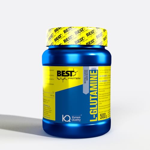 BEST PROTEIN Aminoácido en polvo L-GLUTAMINE | Para ejercicios de alta intensidad | Retraso de la fatiga y aumento del rendimiento deportivo | Sabor NEUTRO | 500 g = 35 servings