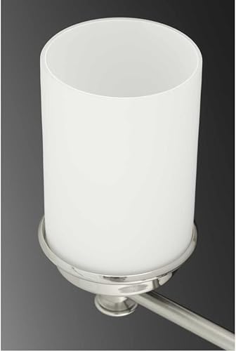 Miniatura 4 de Progress Lighting Glide Collection - Lámpara de tocador de baño con 3 luces de cristal de ópalo grabado en níquel cepillado