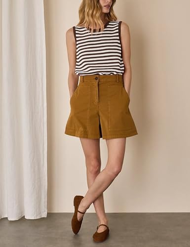 Image of Hongsui Women's Striped Color Block Sweater Vest Ribbed Knit Tank Tops Oversized Crewneck Pullover