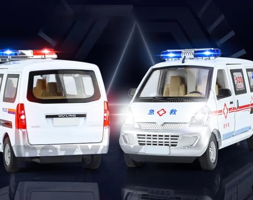 Image of Die-Cast Zinc Alloy 1:24 Scale Wuling Postal Van【Large】 with 6 Openable Doors,Lights & Music & Steerable Front Wheels