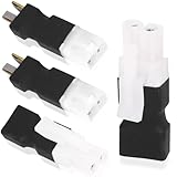 HAAMNING7 Lot 2 paires d'adaptateurs de connecteur mâle femelle pour Tamiya vers prise T, pour Tamiya connecteur mâle femelle vers prise T pour chargeur de batterie Lipo RC FPV Drone Car Truck ESC