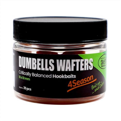 WCB Carp Baits - Dumbells Wafters Hookbait - Carp Bait - Ideal for Carp Fishing (Orange - 4Season Flavor)