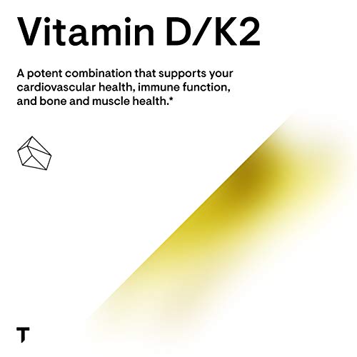 Thorne - Vitamin D + K2 Liquid With A Metered Dispenser - Vitamins D3 And K2 To Support Healthy Bones And Muscles* - 1 Fl Oz (30 Ml) - 600 Servings #TOP3