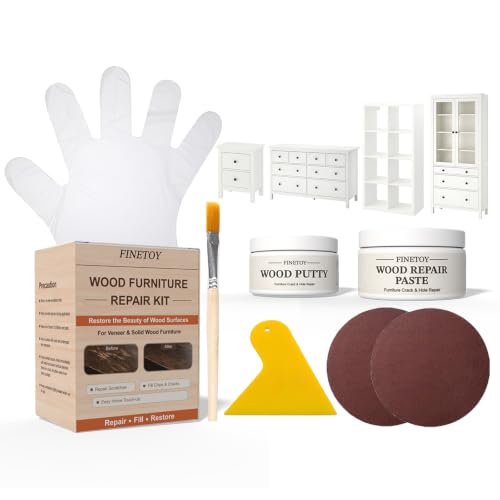 FINETOY Wood Furniture Repair Kit (White/White Stain) for IKEA