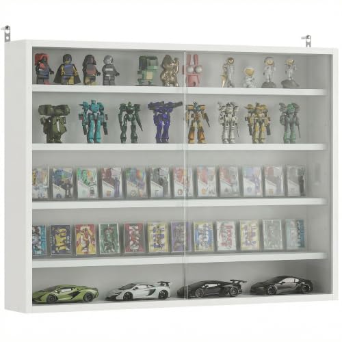 HOMCOM Vitrina Expositora para Colecciones 80x9,5x60 cm Blanco