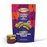 Gudlife Dubai Style Milk Chocolate Pistachio Crème Cups, Gourmet Individually Wrapped Belgium Chocolate with Rich Pistachio Crème, 8 Mini Bites, 4.2oz Bag