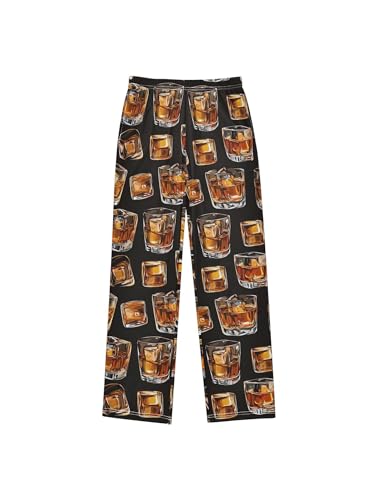 ZZKKO Whisky Glass Black Boys Pants for Kids Jogger Pants with Pockets S