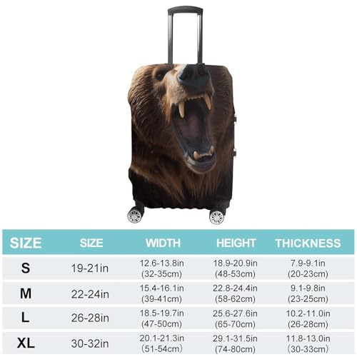 Travel Luggage Cover Suitcase Cover Suitcase Protector Roaring Bear Luggage Covers Washable Baggage Cover Elastic Anti-Scratch Suitcase Case Protector for Adult Personalized Suitcase Covers2