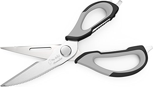 Ultra Sharp Kitchen Shears, Premium with Multipurpose Cooking Poultry Scissors – Heavy Duty Stainless Steel Dishwasher Safe Take Apart Blades– Cuts Chicken, Meat, Herbs – Magnetic Holder