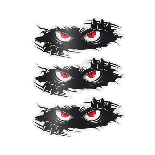 VQEOEOT Auto Aufkleber, 3D Wut Augen-Paar, Wasserdicht, Vinyl, Schwarz,...