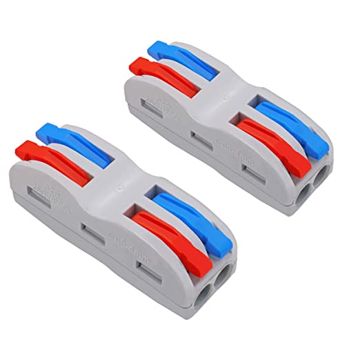 Smseace CASPL-2S-15P 15 Pcs Spl-2 Lever Wire Nut Conductor Compact Connectors Color Button Clamp Quick Terminal Block cover