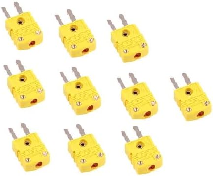 10pc Mini K-Type Thermocouple Wire Connector - Male Plug