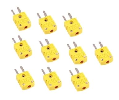 10pc Mini K-Type Thermocouple Wire Connector - Male Plug