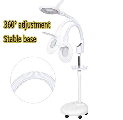 Preisvergleich Produktbild TOHO Lupen Lampe Led Kaltlicht Tätowierungslampe Schönheitssalon-Eiform Lupenleuchte Mit Standfuß Led Stehlampe Kosmetik Lampe Tageslichtlampe Stehlampe Lupen Lampe Stä