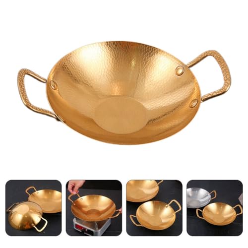 Wok de acero inoxidable con doble mango 30 cm miniatura 6