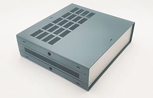 Image of Cheval DIY Aluminum Enclosure Multipurpose (Pure Aluminum Enclosure with Mount bar (2U) 87 x 279 x 305 mm.), Slate Grey