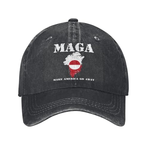 GQWJKSZ „Make America Go Away“-Caps für Herren, Grönländer-Baseballkappe, „Make America Go Away“-Cap