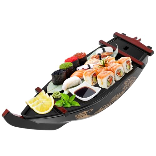 Lista de Platos para sushi Top 10. 50 Bandeja De Madera Para Servir Sushi En Forma De Barco,Plato De Sushi Woden Barco, Bandeja De Sushi Para Servir Platos De Barco,Tabla De Servir Sashimi,Para Aperitivos Para El...