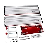 Milescraft 1409 Track Saw Guide - Universal Circular Saw Guide Rail for 165mm (6-1/2”) and 185mm (7-1/4") Circular Saws, 127cm (50") Cutting Range, 51mm (2") Depth, Aluminum Construction