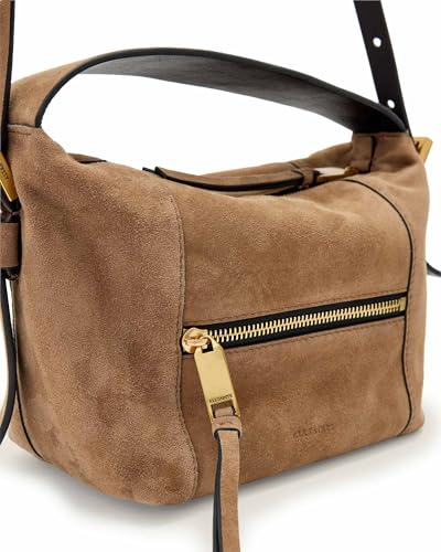 Image of AllSaints Vega Suede Grab Bag Biscuit Brown One Size