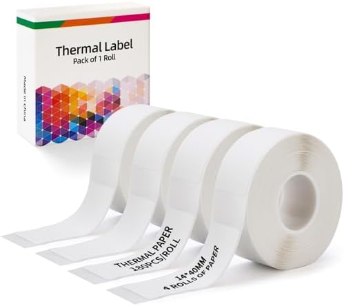 3 Rollen Thermo-Etiketten 12x40mm - Selbstklebend, Wasserdicht Für D30 Drucker