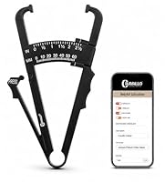 Cravallo® Caliper I Körperfettmessgerät I Fettmesszange I Fettzange I Fettmesszange I KfA-Zange I Body Fat Measure I Unkompliziert und mit Video Anleitung I Körperfettmesser zum messen von Körperfett