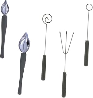Stainless Steel Culinary Spoons Fondue Fork Set Baking Tools for Dessert Cheese Dipping Lightweight with Comfortable Grip for Hot Pot and Creative Plating