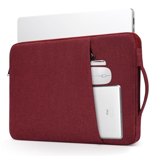 14 Inch Laptop Sleeve Case for HP Acer Chromebook/Stream/Pavilion Plus 14, Lenovo IdeaPad/ThinkPad, ASUS Vivobook Go, Dell Latitude Computer Bag, Wine Red by iKammo - Used condition - US$13.80