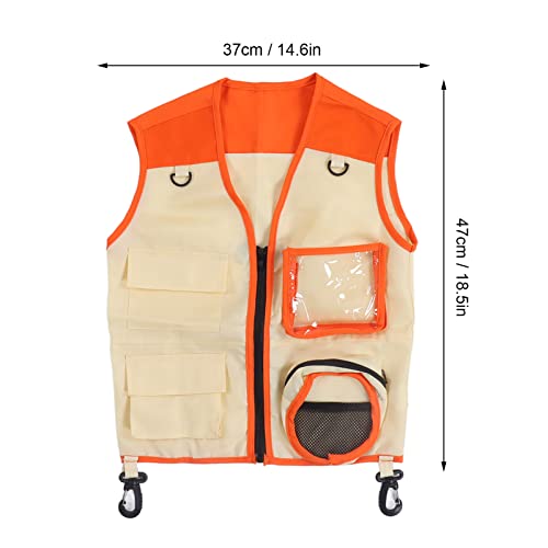 Chapéu colete de aventura infantil, kit de aventura ao ar livre conjunto de chapéu de colete infanti