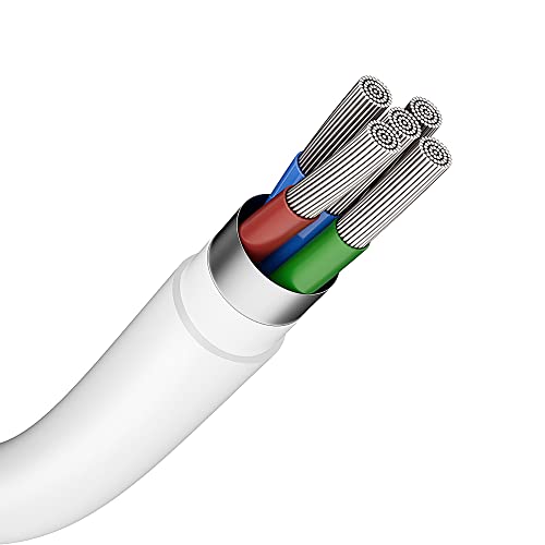 Image of amazon basics USB A to Lightning MFi Certified Charging Cable | Compatible with iPhone 13,12,11; 13,12,11 Pro; 13,12 11 Pro Max; 13,12 Mini (White,1.2M)