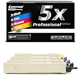 Ambito di fornitura e gamma: 5x Toner (1x Cyan/Ciano con ca. 2.500 pagine, 1x Yellow/Giallo con ca. 2.500 pagine, 2x Black/Nero con ciascuno ca. 2.500 pagine, 1x Magenta/Rosso con ca. 2.500 pagine), informazioni sulla portata al 5% di copertura