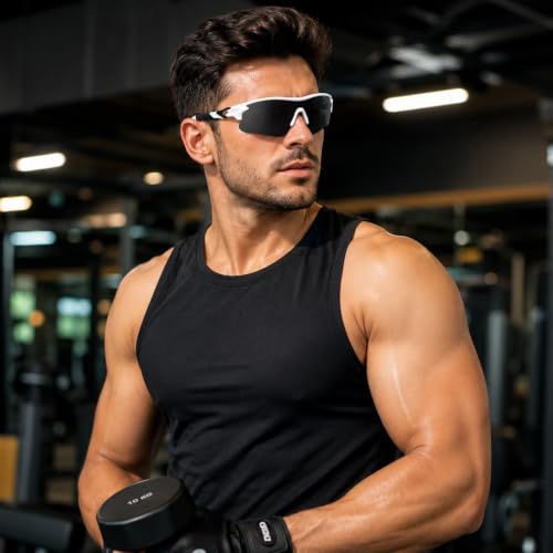 Image of Zynic Mens Stylish Sports Polarized Sunglasses with Case| UV400 Protection Classic Wrap Around Googles |Sports Shades for Driving,Cyclining Outdoor & Travel