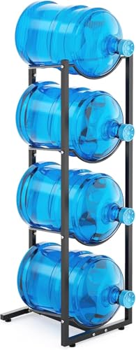 Image of MYLOLF 5 Gallon Water Jug Holder : 4 Tier Water Jug Stand Holder for 5 Gallon Water Dispenser- 5 Gal Water Bottle Storage Rack Organizer for Home Kitchen Garage (4 Tier)