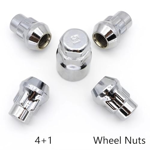 4 Tuercas de rueda para coche M12x1.5 con rosca de precisión para bujes de Ford 6