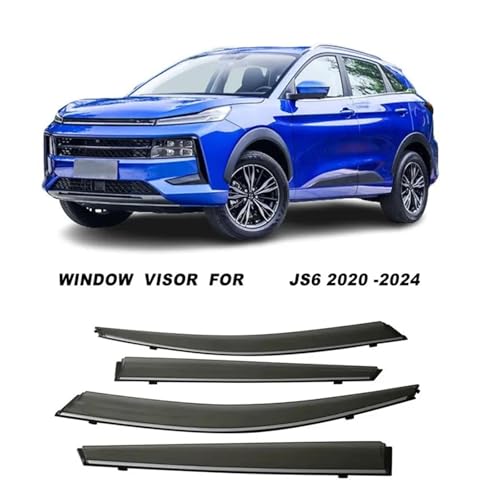 Pare-soleil JAC JS6 déflecteurs haut de gamme chrome carbone - 2