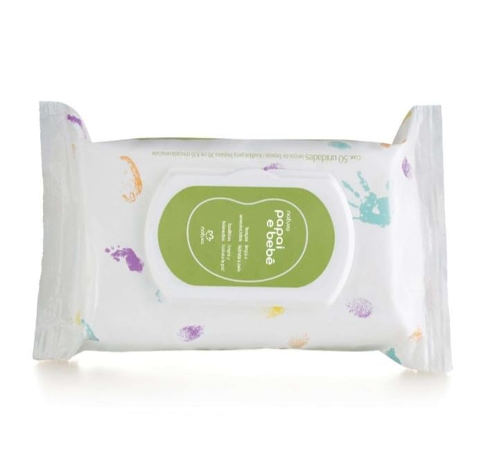 Lenços Umedecidos Papai e Bebê, 50 unid. - Natura