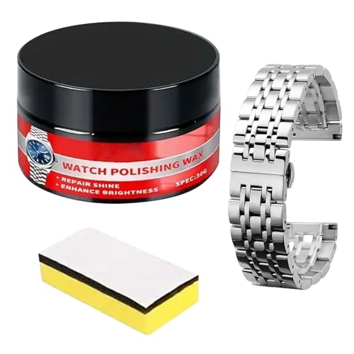 Set De Pulido De Para Reloj, Kit De Pulido De De Reloj Con Pasta Antiarañazos Y Esponja, Herramienta Multifuncional De Limpieza Y Brillo Para Vidrio, Latón, Acero Inoxidable, Acero Inoxidable, Resin
