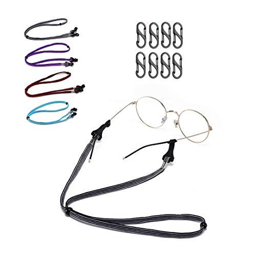 Get Discount 70% Price Women's Eyeglass Chains, 4 Packs of Colorful Face Cover Lanyard Glasses Strap Holder Necklace Retainer Cords around Neck for Women Men Kids