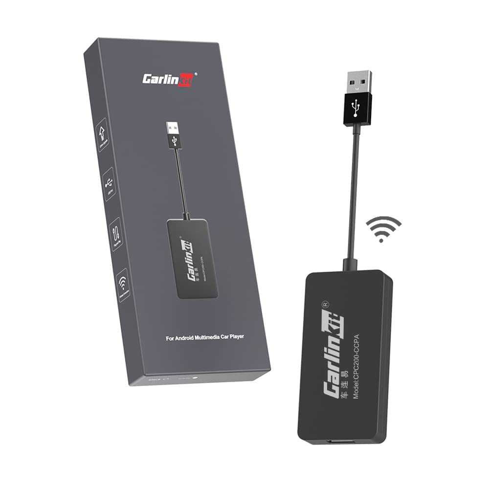 Carlinkit New Wireless CarPlay/Wireless Android Auto Adapter für Aftermarket Android Radio Version 4.4+, muss APK auf dem Auto installieren, Unterstützung Wired Mirroring/IOS 15