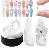 GZMAYUEN Solide Gel Construction Ongle UV Nail Extension Gel 15ML Transparent Solid Sculpture Builder Gel Non Stick Clear Extension Décoration Allonge Et Répare