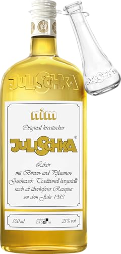 Nim Julischka Birnenlikör aus Kroatien 25% Vol. 0 5 Liter incl. Glas