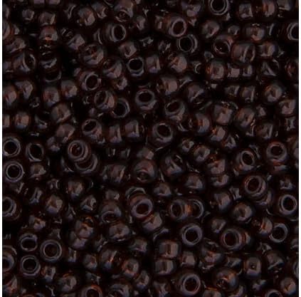 Miyuki Seed Bead 11/0 APX.22g - Chocolate Brown Transparent Japanese Glass Seed Beads