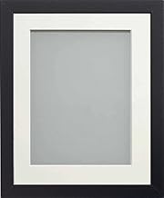 Frame Company Allington Black Photo Frame with Off-White Mount, 12x10 for 10x8 inch, fitted with perspex