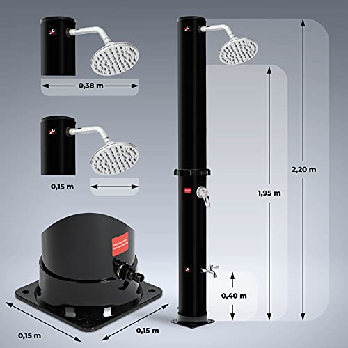 tillvex zonnedouche 20 liter inclusief Beschermhoes | Tuindouche voor de tuin warm water | Zwembad-douche camping… - Image 7