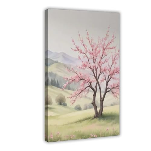 Toile cerisier en fleurs pour créer une ambiance zen au salon